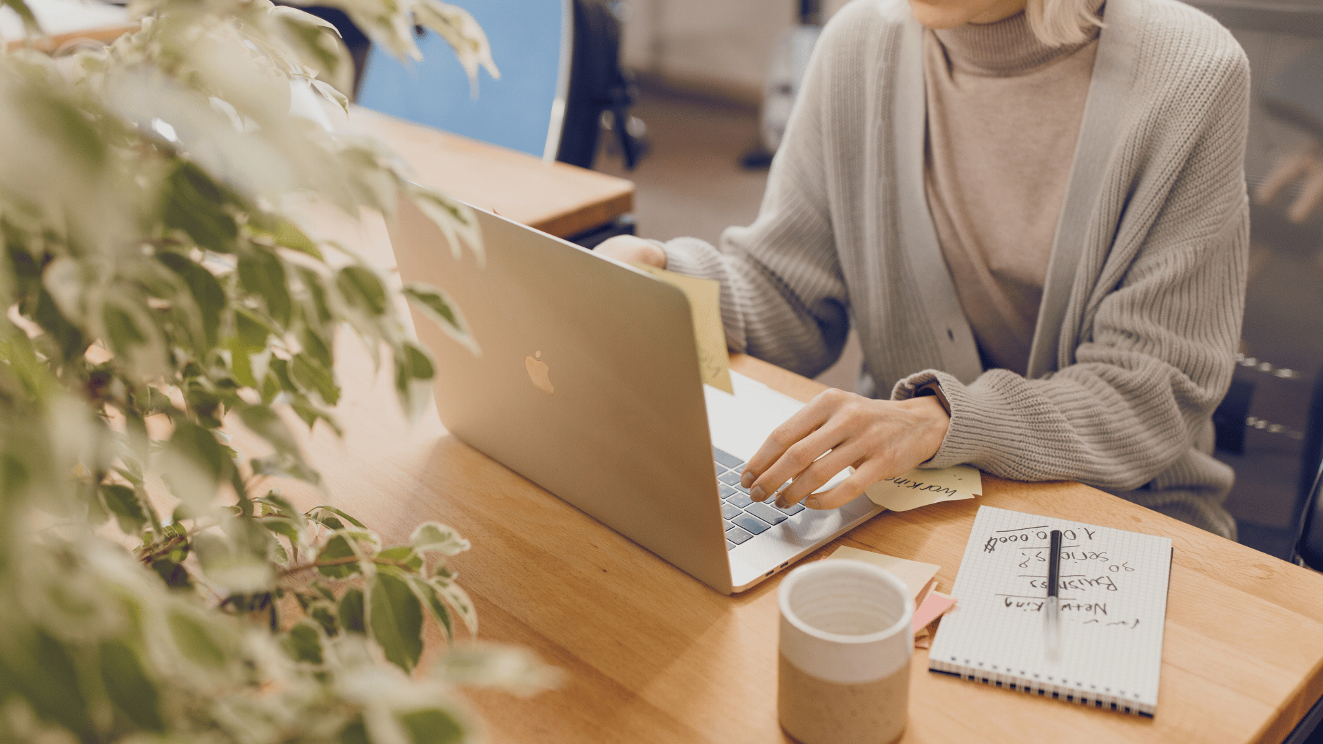 Digital Marketing Freelancer working at laptop